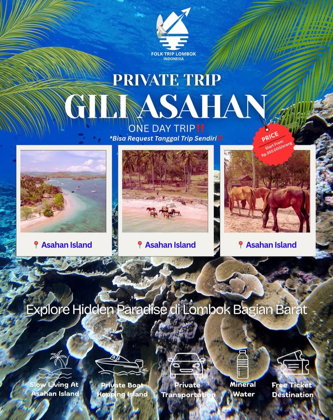 Private Trip Gili Asahan 1 hari